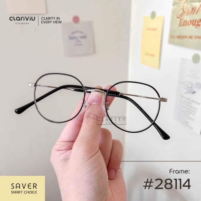 CLARIVIU #28114 Frame Kacamata Wanita/Pria Fashion Minus Korea