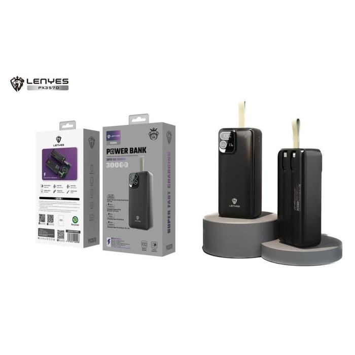 Powerbank Lenyes PX-357D 30.000Mah Super Fast Charging PX357D Grosir