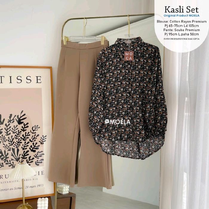 kasli set bahan atasan rayon premium ld 110 pj 60-70 celana bahan scuba premium lingkar paha 60 pj c