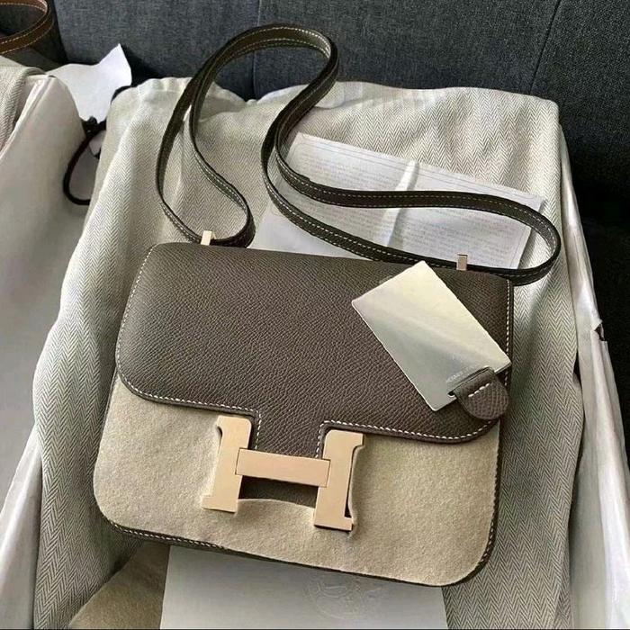 AUTHENTIC HERMES CONSTANCE ETOUPE EPSOM LEATHER GHW PRELOVED