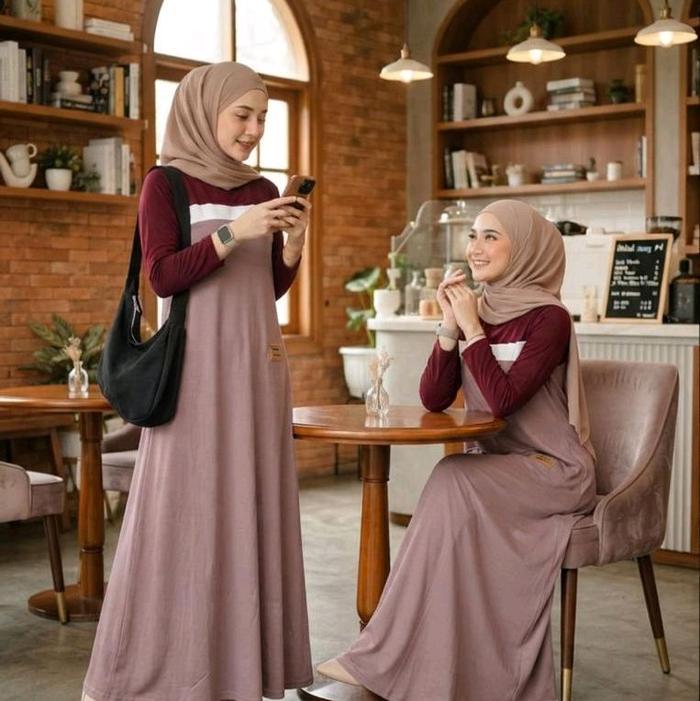 Melody Gamis muslimah elegan longgar dan nyaman dipakai