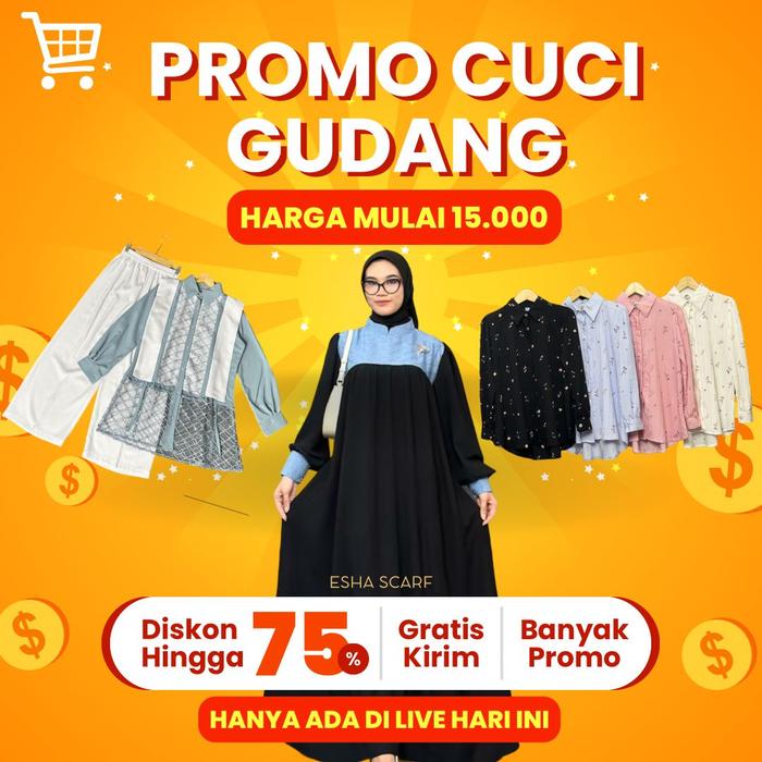 Galery Dress Dan Kemeja Esha Scarf// Outfit Remaja Dewasa Wanita By Esha Scarf Pakaian Muslim//Keme