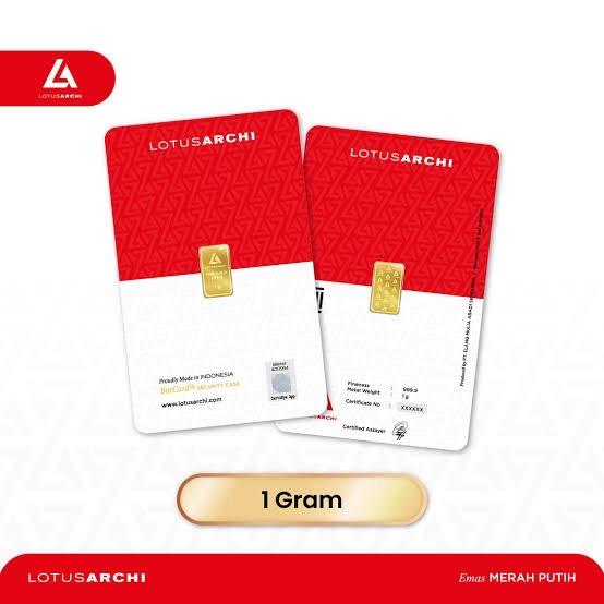Emas logam mulia lotus archi 1 gram