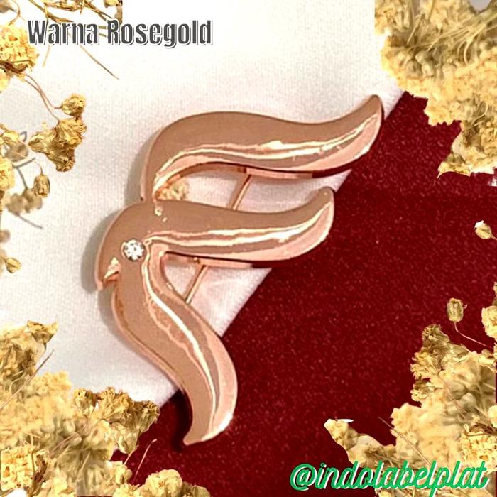 Label Plat Hijab Alloy Custom BROSS BROOCH PIN PAKAI PENITI (Huruf/ Alphabet/ Logo Fashion Label Mer