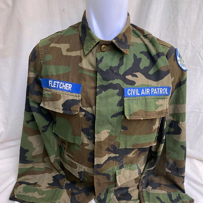 Kemeja BDU Camo Vintage Loreng Woodland Pilot US Army Civil Air Patrol Amerika Full Patch (6)