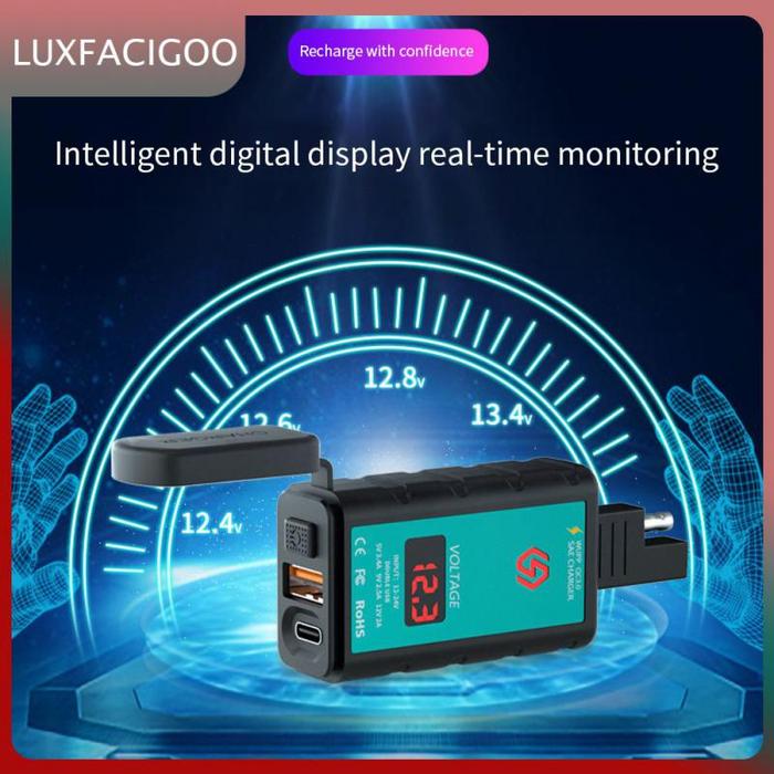 Independent Switch Button Waterproof Dual Usb Charger Pd Fast