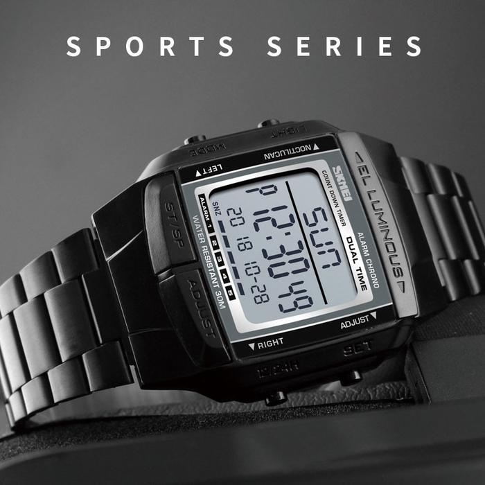 SKMEI Jam Tangan Digital Pria - 1381 Elegan Kaca
