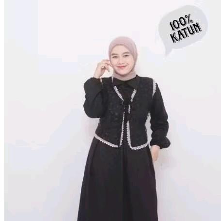 Yora Dress Gamiss Mix Brokat Premium Yora Dress Katun