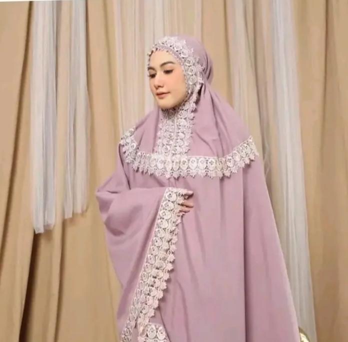 TIMTIM - Mukena Dewasa Alisa 2in1 Katun Premium Renda Mewah Lembut Nyaman Panjang Traveling Mukenah 