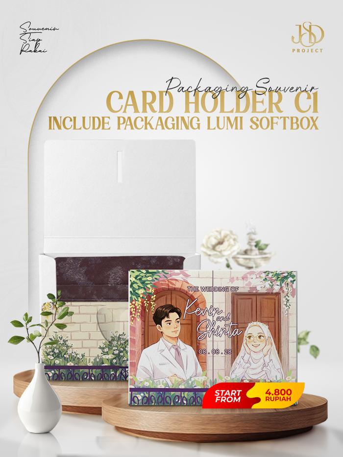 SOUVENIR CARD HOLDER 3 SLOT INCLUED PACKING LUMI SOFT BOX CUSTOM CARD HOLDER 3 SLOT C1