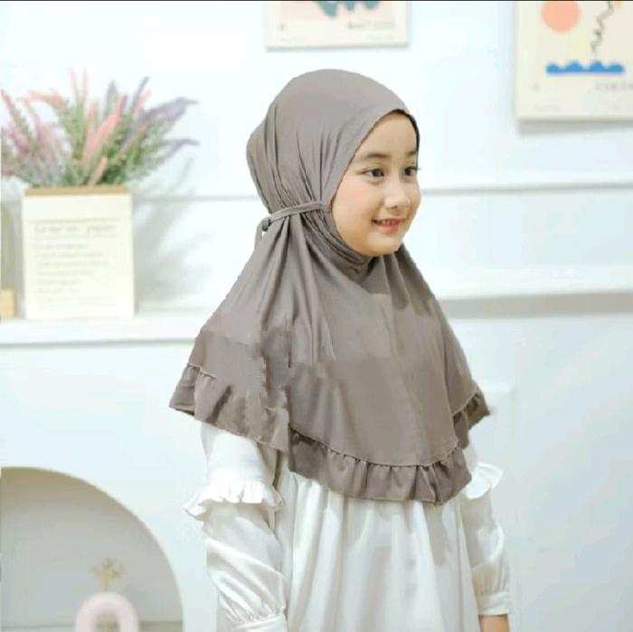 Hijab Jilbab Anak Perempuan Tania Rempel Kerudung Anak Sekolah Nyaman Simple Cantik Muslim Instan Ta