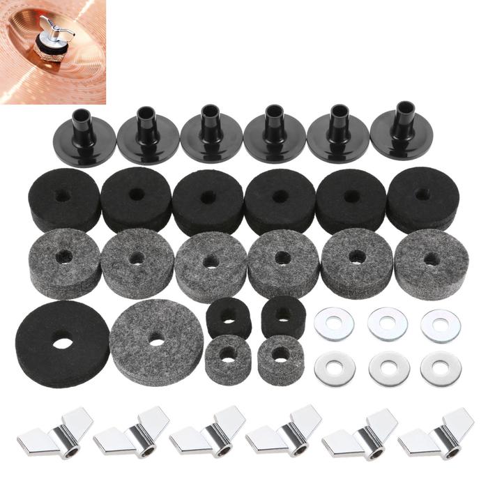 Cymbal Felts Hi-Hat Clutch Felt Hi Hat Cup Felt Cymbal Stand Sleeves