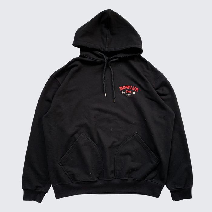 Black Black FRIZMWORKS Seoul Bowler Fws Heavy Cotton Pullover Hoodie - Unisex - XL