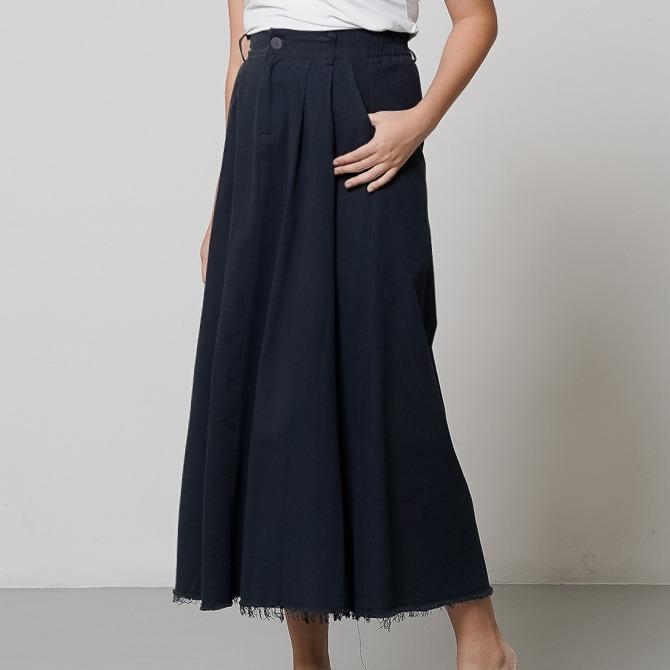 This Is April Rok Maxi Panjang Wanita Pevita Skirt Navy, White Dan Khaki