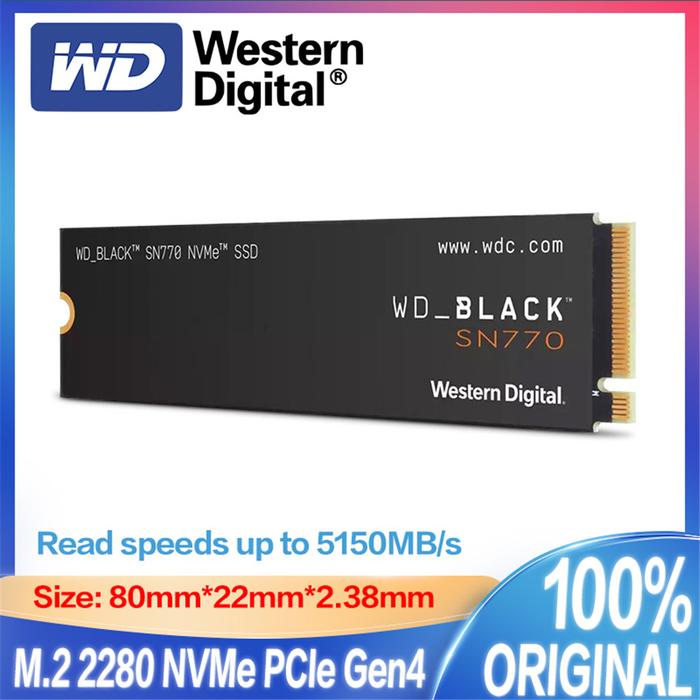 Western Digital NVMe BLACK SN770 WD SSD 2TB 1TB 500GB 250GB Internal