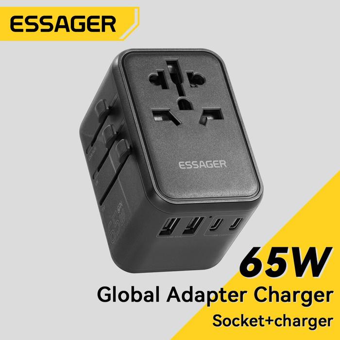 Essager Universal Travel Charger 65W Fast Charger Travel Adapter Wall