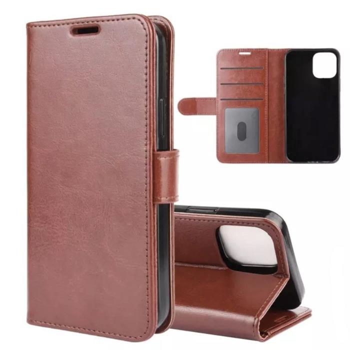 Iphone 12 Mini / 13 Mini / Pro Max Leather Case Kancing Flip Cover Wallet Casing Dompet