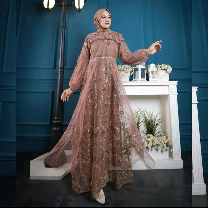 Drees/gamis Raisa Lebaran Terbaru2024 full tile brokat