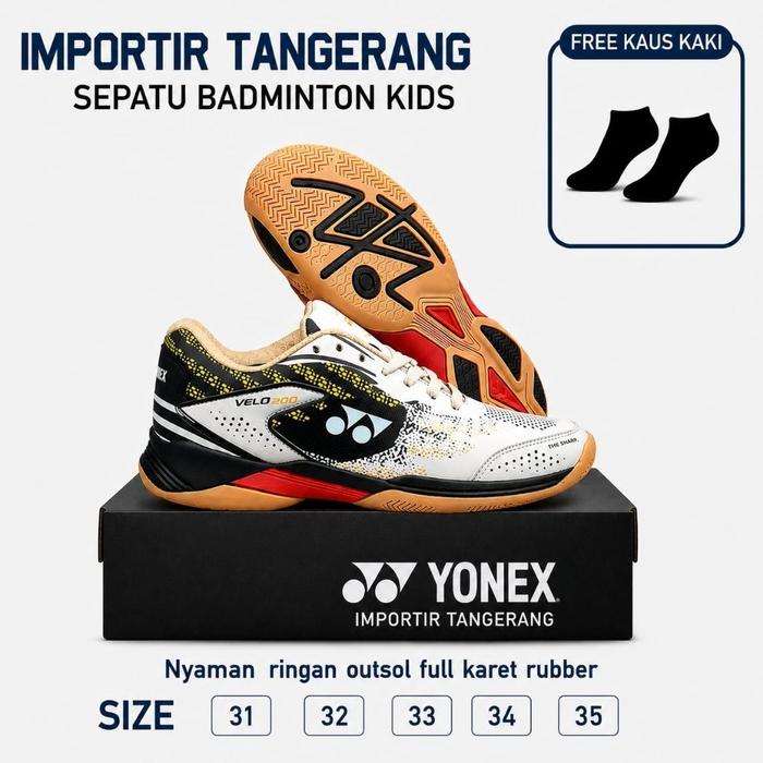 Gratis Kaus Kaki Sepatu Badminton Anak Laki Laki Dan Perempuan Unisex