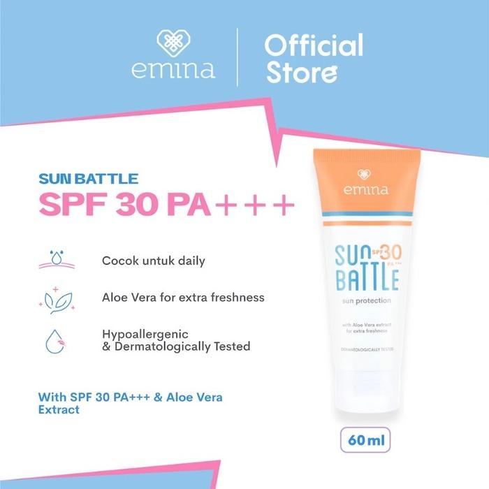 Emina Sun Protection Sun Battle Spf 30 PA+++ | Sunscreen SPF 30 PA+++ SPF 30 - 60ml