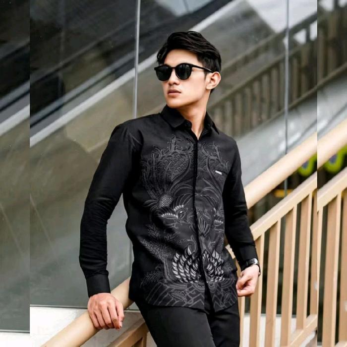 Kemeja Batik Print Reguler Fit Bahan Katun Poly Halus Lembut Adem Size M L XL XXL Cocok untuk Seraga