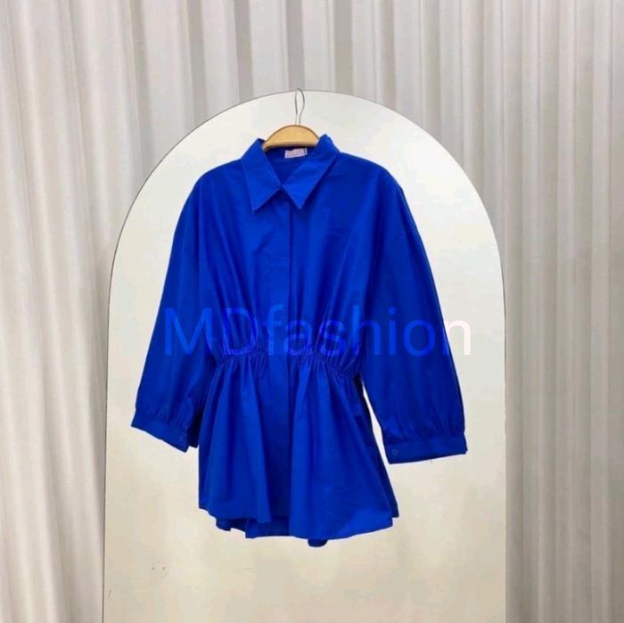 alya blouse linen series - kemeja wanita polo linen premium