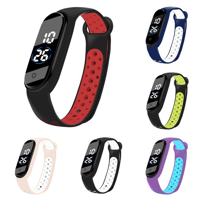 IMPORT CHILDREN'S WATERPROOF SPORTS LED DIGITAL WATCH OUTDOOR SILICONE BRACELET ELECTRONIC WATCH KID