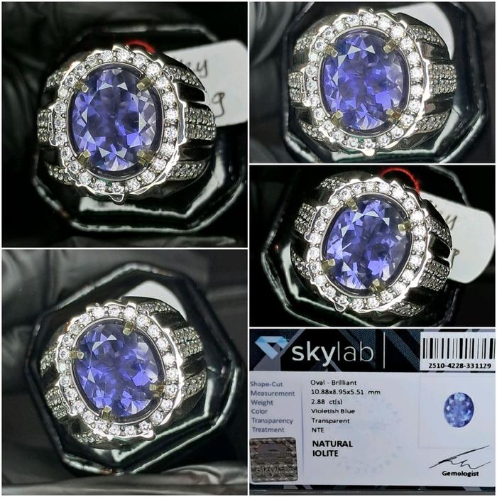 Natural Iolite 2.88cts memo SKYLab