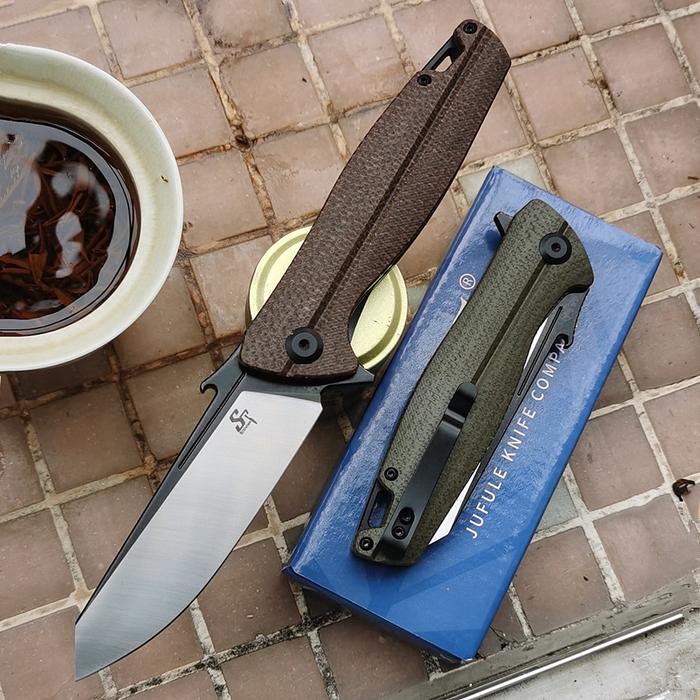 Sitivien ST151 D2 Blade Micarta G10 Handle Ball Bearing Flipper