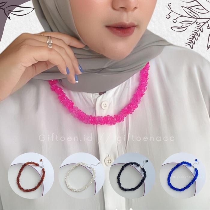 Sakura necklace / Kalung Manik Bunga Sakura