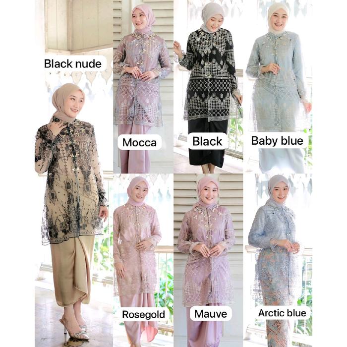 MAHIRA OUTER ONLY / BROKAT OUTER / KRBAYA OUTER Baju Muslim Panjang Cardigan