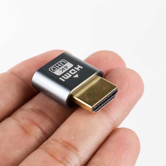 Plug HDMI Virtual Dummy Port Adapter Mining 1.4 DDC EDID 4K UHD - DZ025