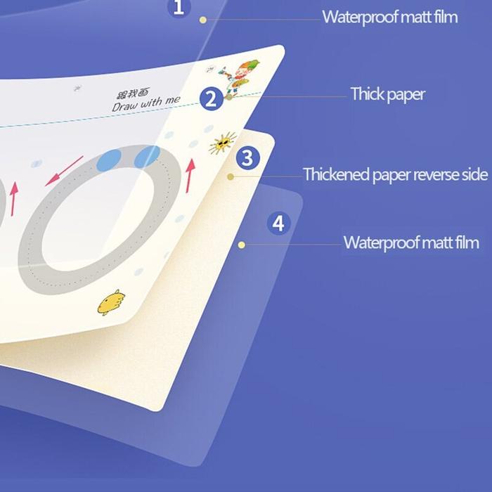 Irnanuria Shop [36/64 Pages] Reusable Magic Workbook Dot To Dot Wipe And Clean Book Activity Belajar
