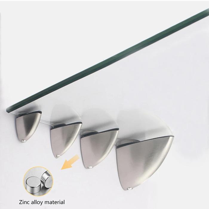 2 Pcs Jepitan Kaca Ambalan Penjepit Kaca Adjustable Penjepit Kaca Dinding Stainless Glass Clip Penje