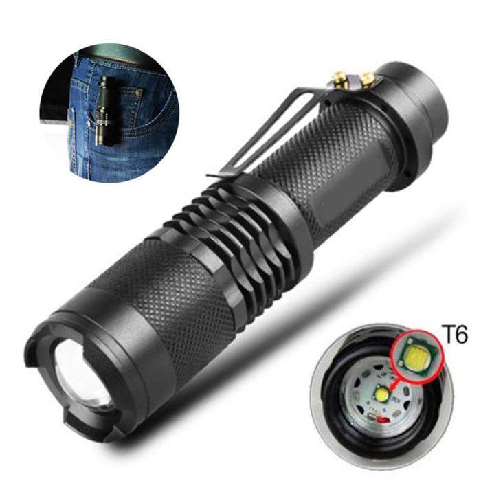 ZK20 Senter LED 5 Mode 8000 Lumen Lampu Senter Fokus Isi Ulang Dapat