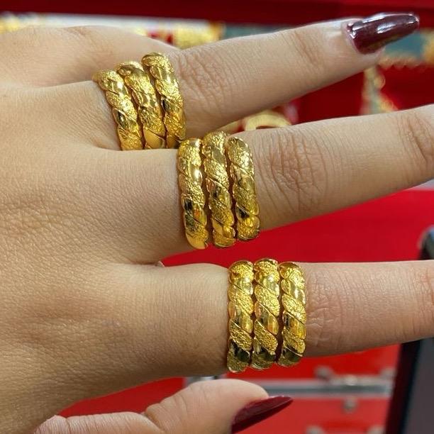 Cincin Emas Crum kristal asli Aceh mewah