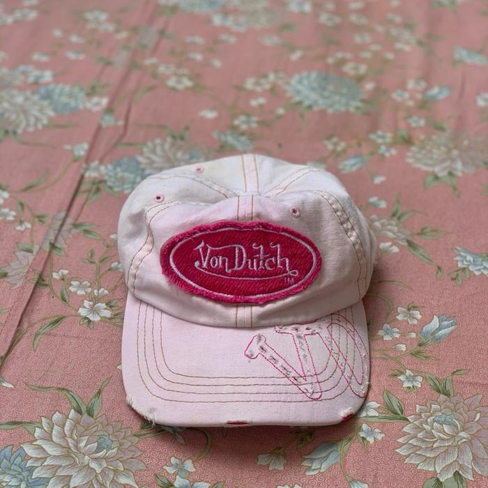 Caps VonDutch Warna Pink White