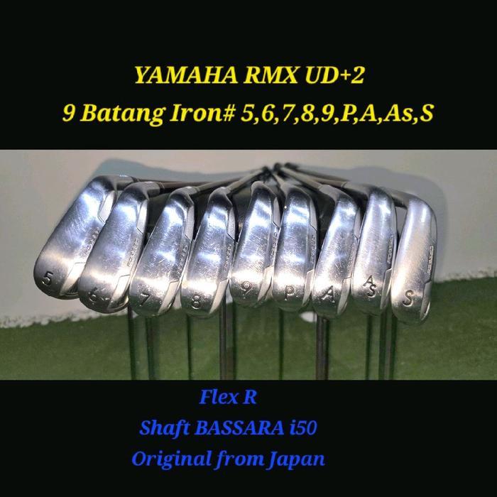 PREMIUM 9 Batang Stik Golf Iron Set Yamaha RMX UD+2 Iron# 5,6,7,8,9,P,A,As,S Flex R Shaft Bassara i5