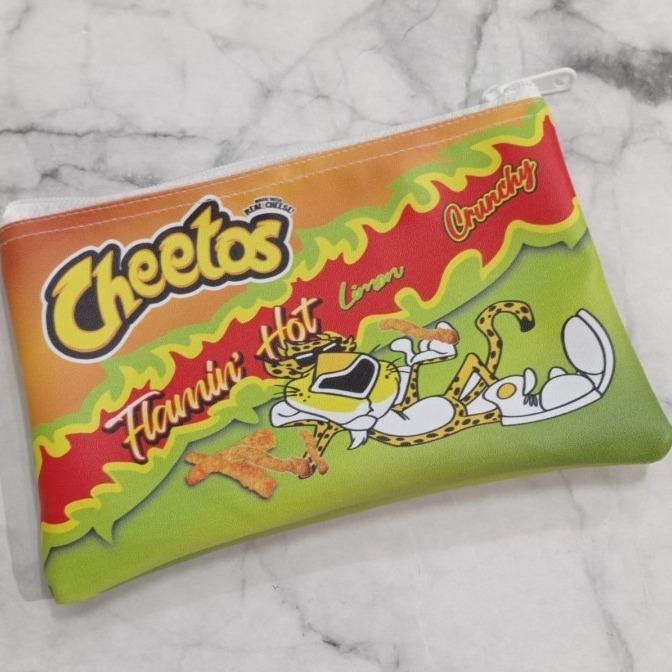 Dompet Motif Snack Cheetos / Pouch Cheetos / Pouch Travel Aesthetic Custom / Dompet Kulit / Dompet C