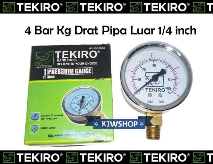 Pressure Gauge Pengukur Tekanan Angin Air Gas Cairan Manometer TEKIRO