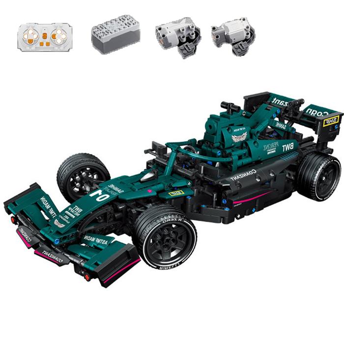 1089Pcs Creative High-tech F1 C014 RC Super Racing Formula 1 Assembly Model Building Blocks Small Pa