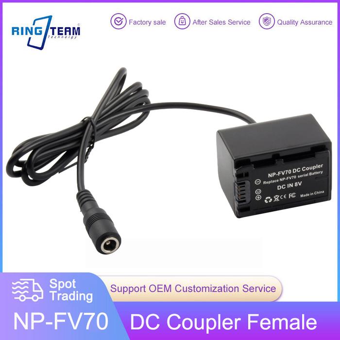 NP-FV30 perempuan DC Coupler NP-FV40 NP-FV50 NP-FV90 NP-FV70 baterai