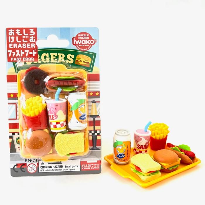 Iwako Fast Food Japan Puzzle Eraser - Penghapus / Setip Jepang