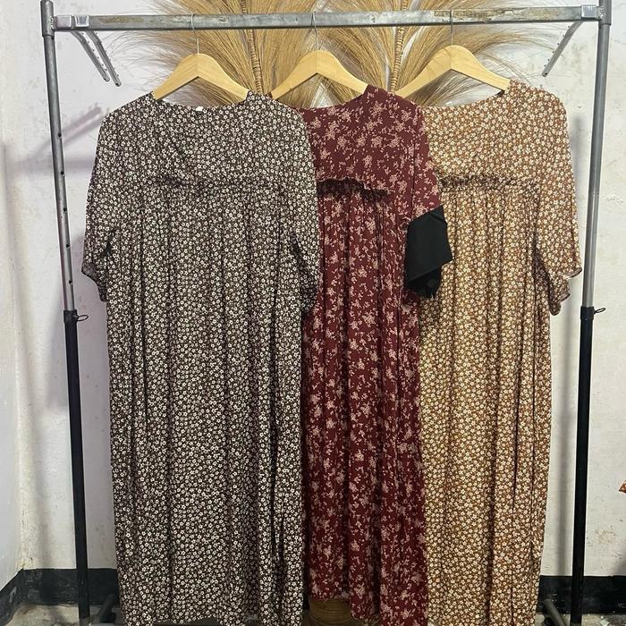 Daster mewah dress bunga2 Daster kekinian