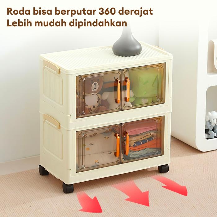 Lemari Lipat Plastik MINI Organizer Perlengkapan Bayi: Popok, Mainan, Baju Ringkas & Praktis!