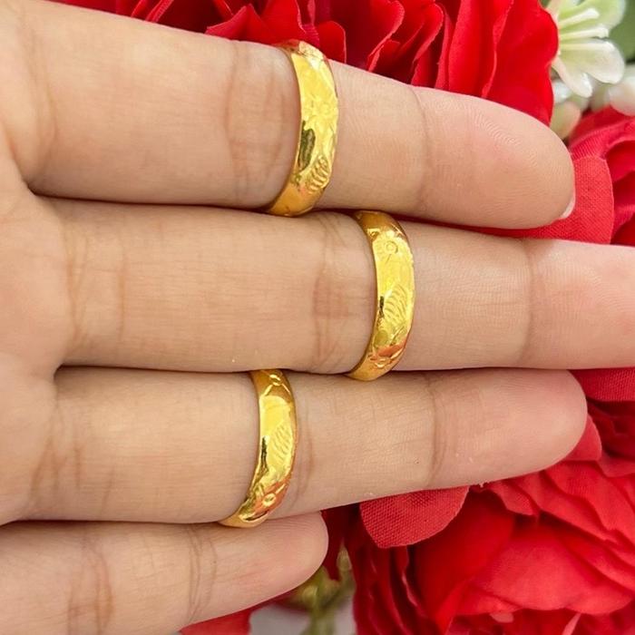 Cincin ukir bunga koin 91