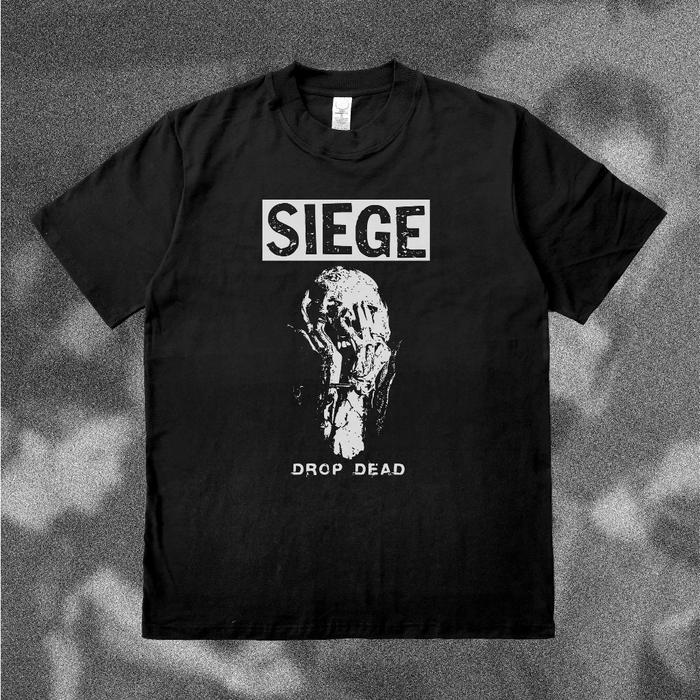 [HOT] SIEGE "Drop Dead" - Heavyweight 16s - Kaos Band Merch heavy Cotton Combed Bootleg