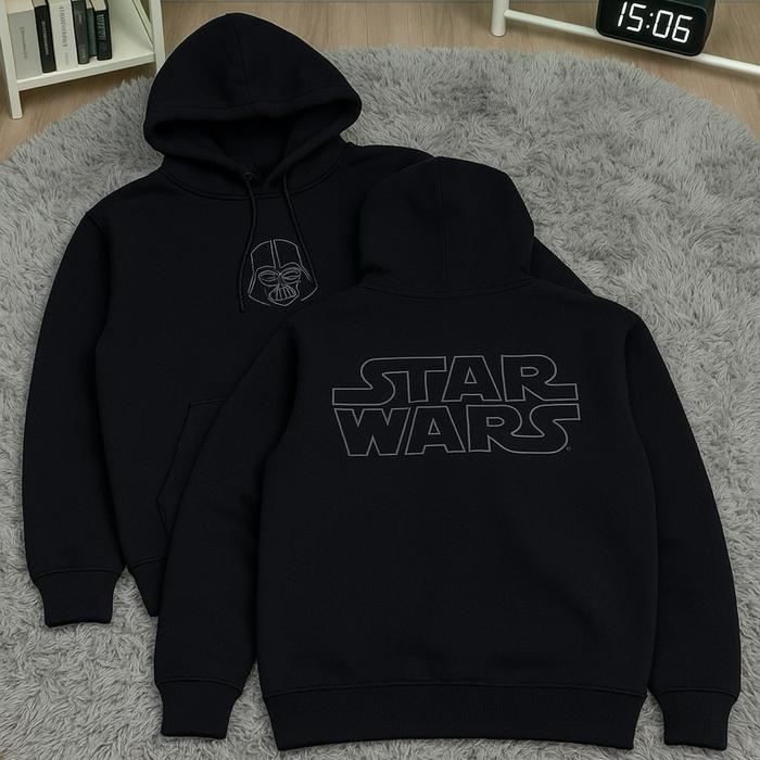 hoodie pria hitam tebal original NEVADA MARVEL