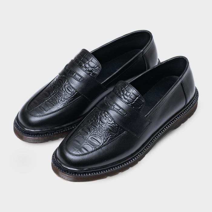 Jovem Loafers Croco Series - Black