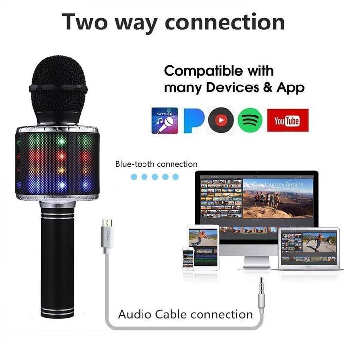 Mic Karaoke Bluetooth WS-868L - Microphone Wireless